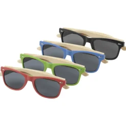 Okulary przeciwsłoneczne z bambusa Sun Ray / Czerwony 12700521