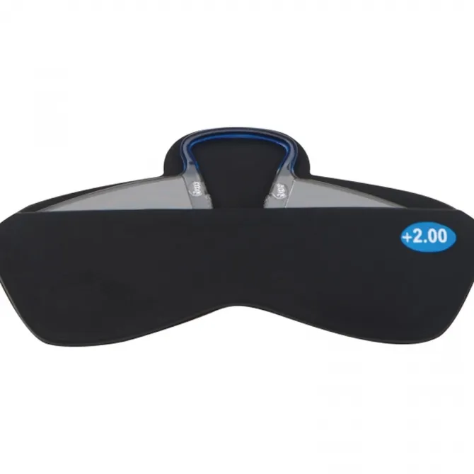 Okulary +2.00 z etui do smartfona CESARE / Czarny 5075503