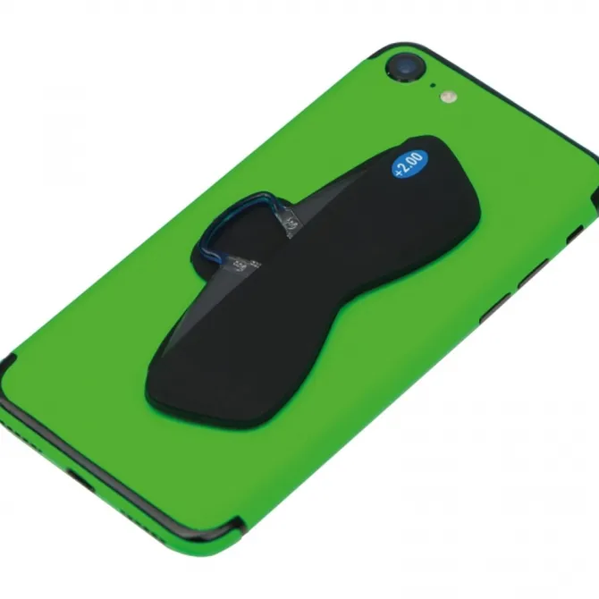 Okulary +2.00 z etui do smartfona CESARE / Czarny 5075503
