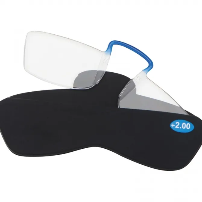 Okulary +2.00 z etui do smartfona CESARE / Czarny 5075503