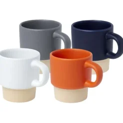 Olympia kubek do espresso z glinianym dnem, z możliwością układania w stosy, 130 ml / Szary 10080582