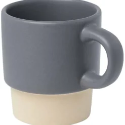 Olympia kubek do espresso z glinianym dnem, z możliwością układania w stosy, 130 ml / Szary 10080582