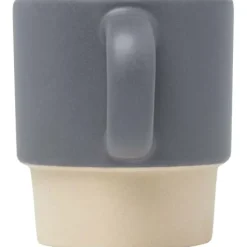 Olympia kubek do espresso z glinianym dnem, z możliwością układania w stosy, 130 ml / Szary 10080582