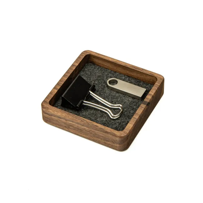 Organizer drewniany SMALL SINGLE BOX / Drewniany - orzech BWD10037