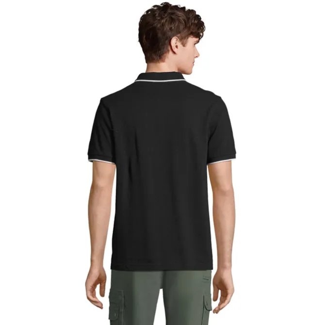 PALERMO POLO SHIRT / Negro/Blanco S04769-BC-XXL