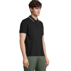 PALERMO POLO SHIRT / Negro/Blanco S04769-BC-L