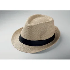 Papierowy kapelusz słomkowy / Bezowy MO2367-13