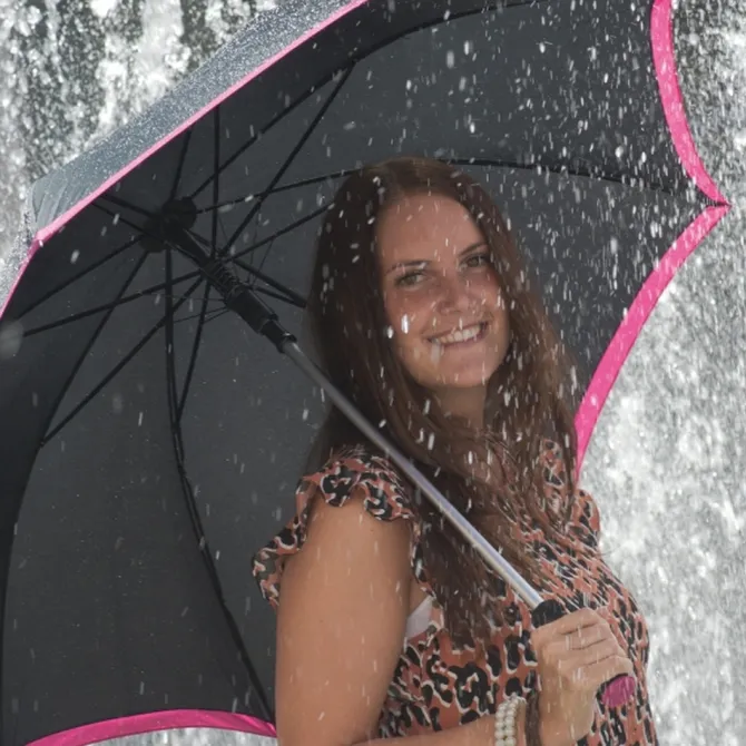 Parasol automatyczny ø105 cm ANTONINA / Różowy 4329811