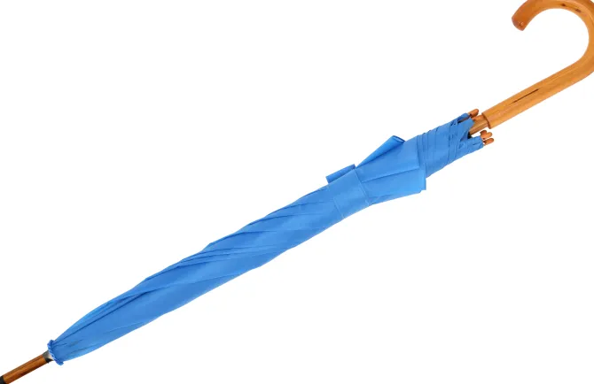 Parasol automatyczny drewniany Ø105 cm NANCY / Jasnoniebieski 513124