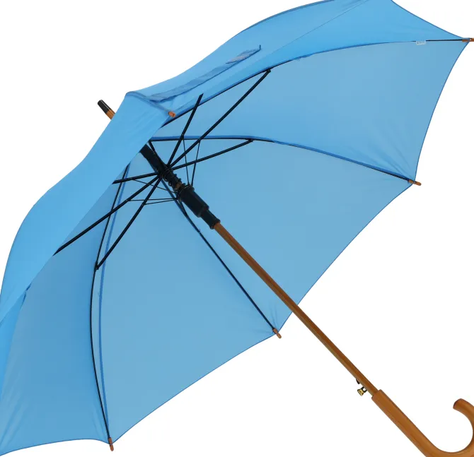 Parasol automatyczny drewniany Ø105 cm NANCY / Jasnoniebieski 513124