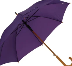 Parasol automatyczny drewniany Ø105 cm NANCY / Fioletowy 513112