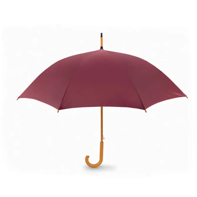 Parasol z drewnianą rączką / Burgund KC5132-02