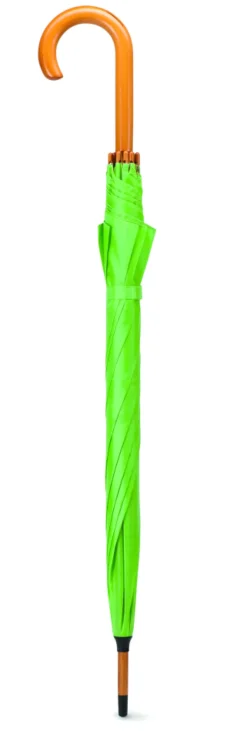 Parasol z drewnianą rączką / Limonka KC5131-48