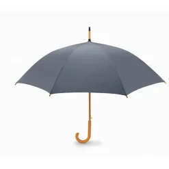 Parasol z drewnianą rączką / Szary KC5131-07