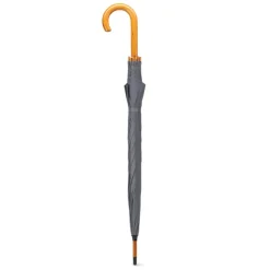 Parasol z drewnianą rączką / Szary KC5132-07