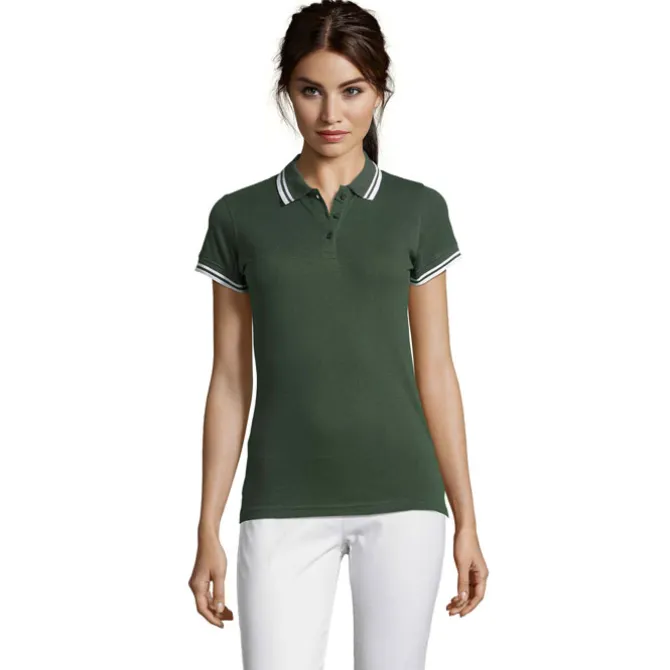 PASADENA damskie polo 200g / Forest Green/White S00578-FE-XXL