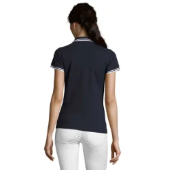 PASADENA damskie polo 200g / Francuski granatowy / biały S00578-FW-L