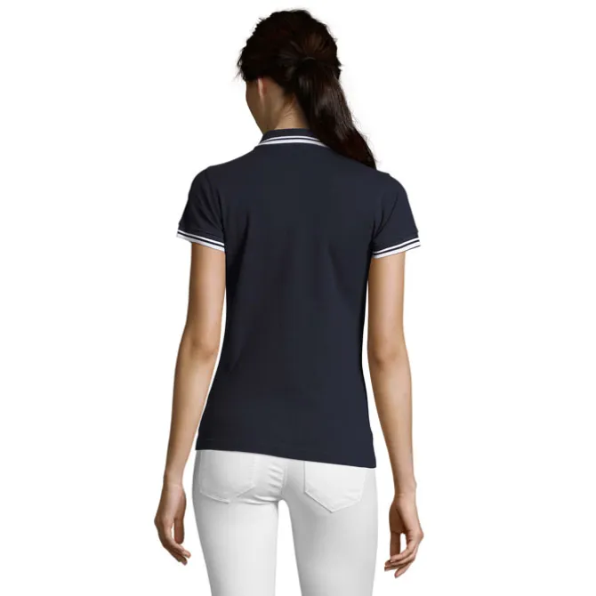 PASADENA damskie polo 200g / Francuski granatowy / biały S00578-FW-L