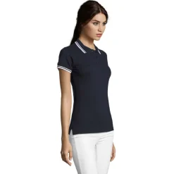 PASADENA damskie polo 200g / Francuski granatowy / biały S00578-FW-M