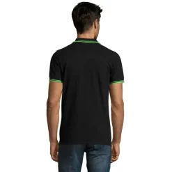 PASADENA męskie polo 200g / Czarny/Limonka S00577-BN-L