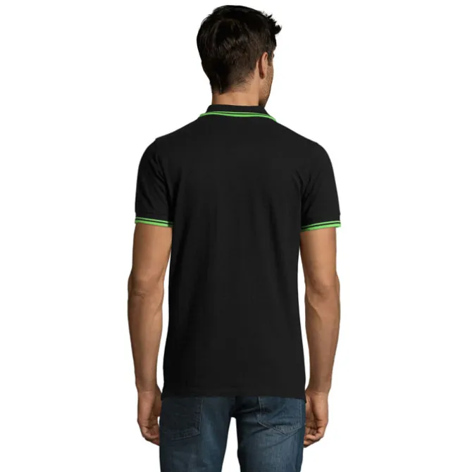 PASADENA męskie polo 200g / Czarny/Limonka S00577-BN-3XL