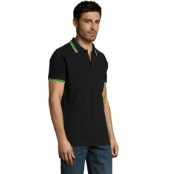 PASADENA męskie polo 200g / Czarny/Limonka S00577-BN-S