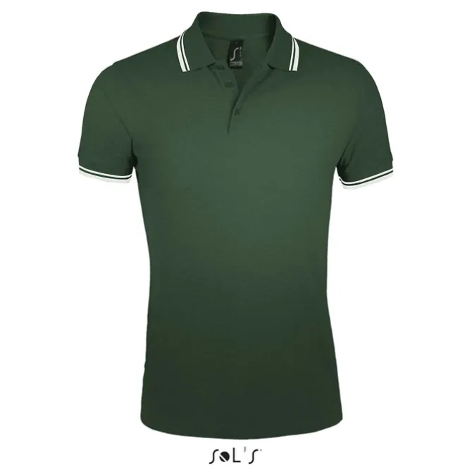 PASADENA męskie polo 200g / Forest Green/White S00577-FE-S