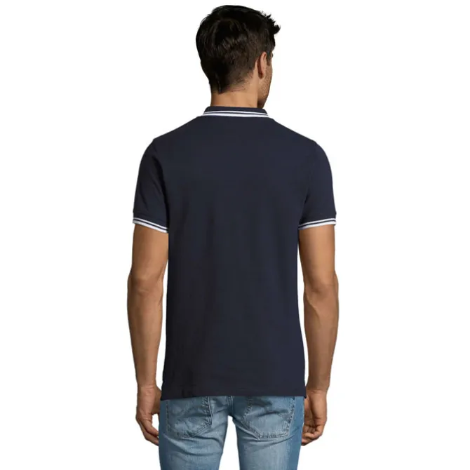 PASADENA męskie polo 200g / Francuski granatowy / biały S00577-FW-L