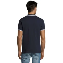 PASADENA męskie polo 200g / Francuski granatowy / biały S00577-FW-3XL