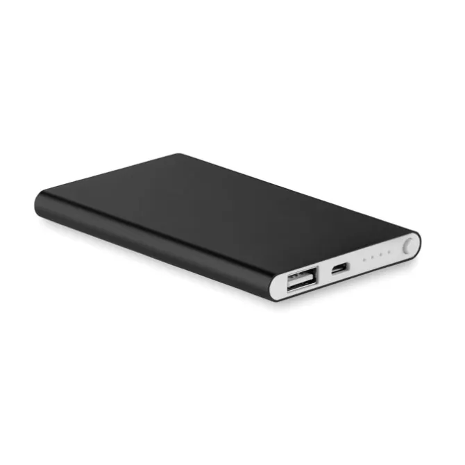 Płaski Powerbank 4000mAh / Czarny MO8735-03