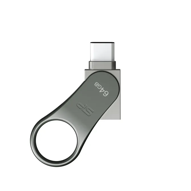 Pendrive z wejściem USB typu C Mobile C80, 64GB 3.2 Silicon Power / Szary EG 815007 64GB