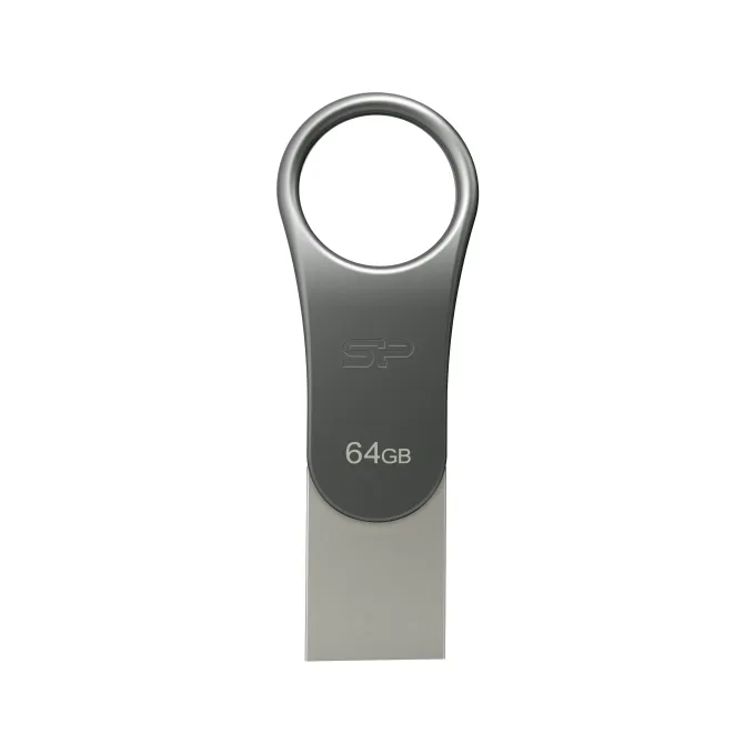 Pendrive z wejściem USB typu C Mobile C80, 64GB 3.2 Silicon Power / Szary EG 815007 64GB