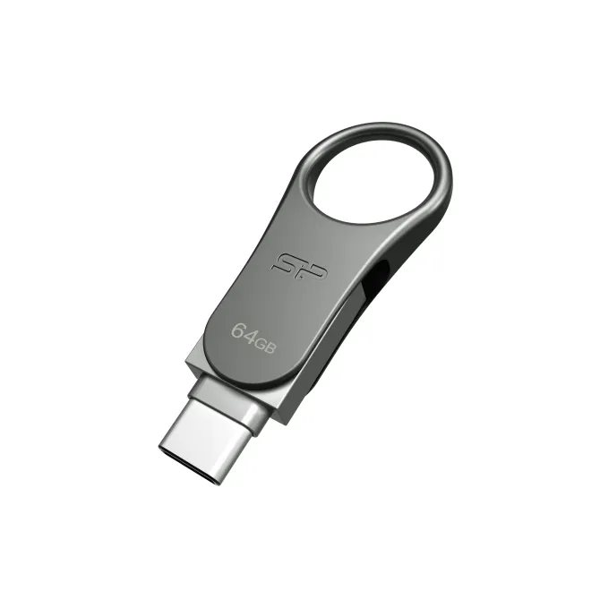 Pendrive z wejściem USB typu C Mobile C80, 64GB 3.2 Silicon Power / Szary EG 815007 64GB
