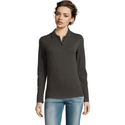 PERFECT Damskie LSL POLO180 / Charcoal Melange S02083-CE-3XL