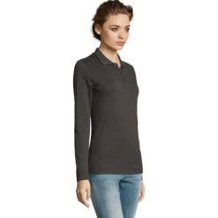 PERFECT Damskie LSL POLO180 / Charcoal Melange S02083-CE-3XL