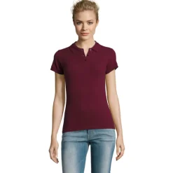 PERFECT Damskie POLO 180g / Burgundy S11347-BG-L