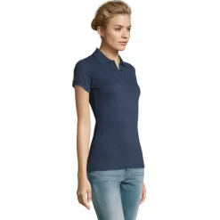 PERFECT Damskie POLO 180g / Melanż Denim S11347-HD-M