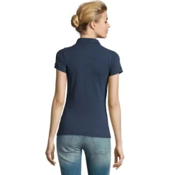 PERFECT Damskie POLO 180g / Melanż Denim S11347-HD-L