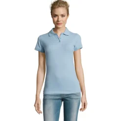 PERFECT Damskie POLO 180g / Sky Blue Pique S11347-SP-L