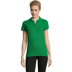 PERFECT Damskie POLO 180g / Zielony S11347-KG-3XL