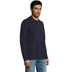 PERFECT MEN LSL POLO 180g / French Navy S02087-FN-4XL