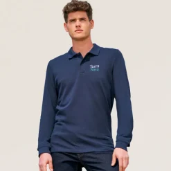 PERFECT MEN LSL POLO 180g / French Navy S02087-FN-L