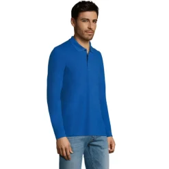 PERFECT MEN LSL POLO 180g / Niebieski S02087-RB-M