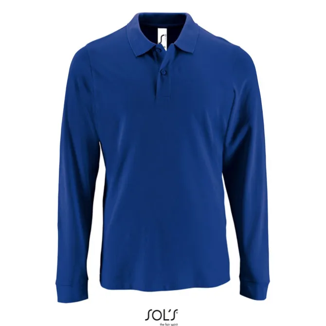 PERFECT MEN LSL POLO 180g / Niebieski S02087-RB-4XL