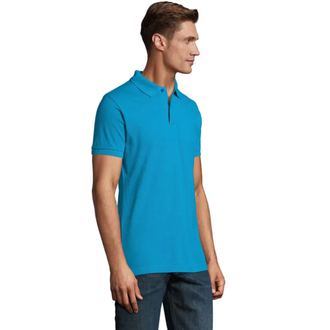 PERFECT Męskie POLO 180g / Aqua S11346-AQ-S