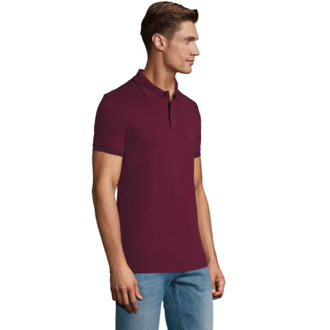 PERFECT Męskie POLO 180g / Burgundy S11346-BG-XL