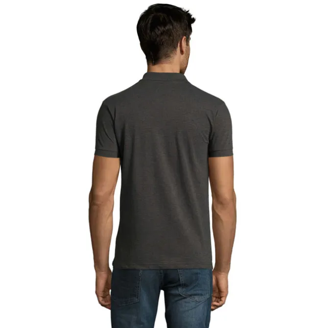 PERFECT Męskie POLO 180g / Charcoal melange S11346-CE-3XL