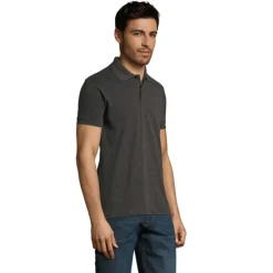 PERFECT Męskie POLO 180g / Charcoal melange S11346-CE-3XL