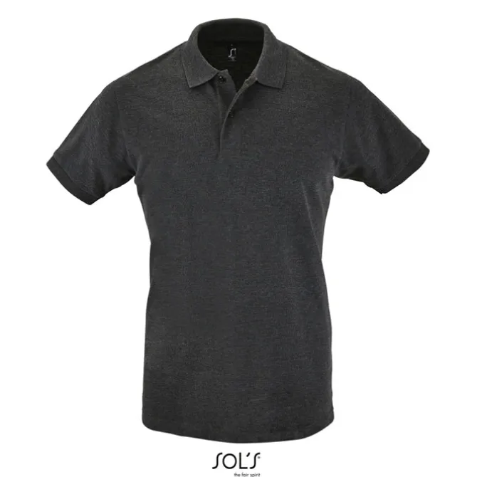 PERFECT Męskie POLO 180g / Charcoal melange S11346-CE-3XL