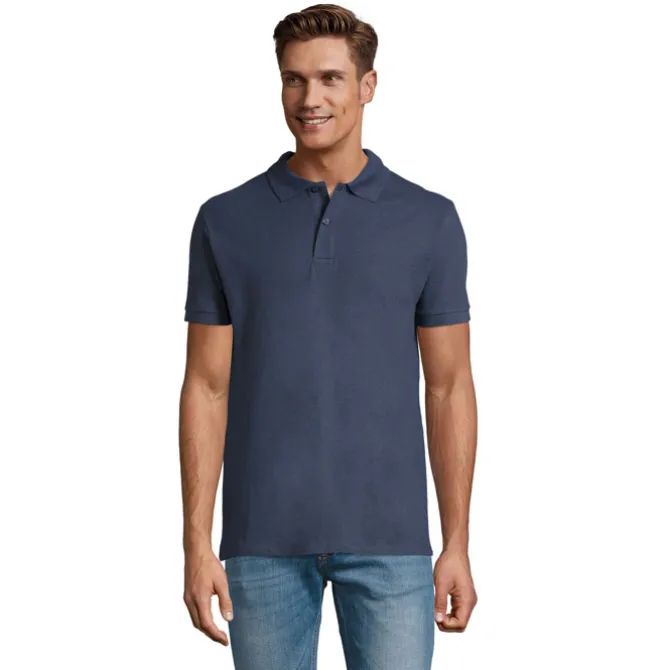 PERFECT Męskie POLO 180g / Denim S11346-DM-S